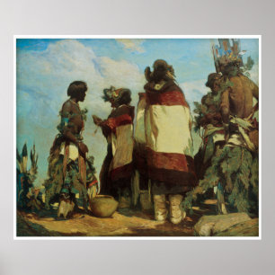 Das Niman Kachinas Karl Oscar Borg 1926 Poster