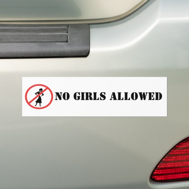 Das No Symbol Piktogramm No Girls erlaubt Autoaufkleber (Auf Auto)