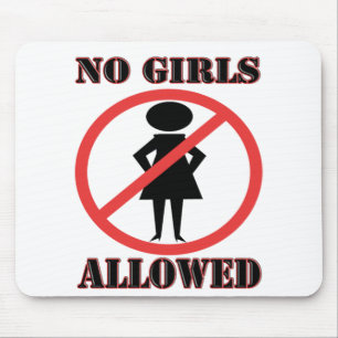 Das No Symbol Piktogramm No Girls erlaubt Mousepad