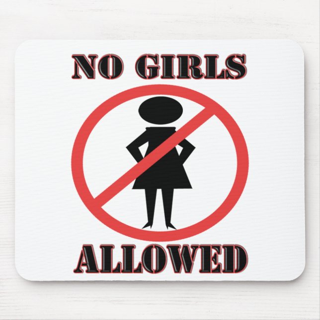 Das No Symbol Piktogramm No Girls erlaubt Mousepad (Vorne)
