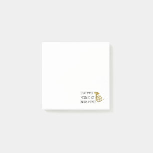 Das Noble der Instrumente - Französisches Horn Post-it Klebezettel