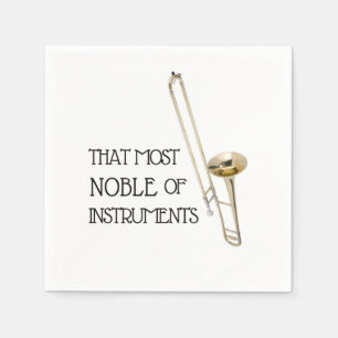 Das Noble der Instrumente - Trombone Napkins Serviette