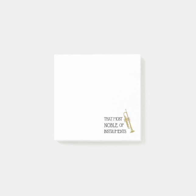 Das Noble der Instrumente - Trumpet Post-it Klebezettel (Vorderseite)