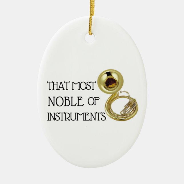 Das Noble der meisten Instrumente - Sousaphon Keramik Ornament (Vorne)