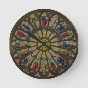 Das Nordfenster, Platte D von 'Westminster Abbey Runde Wanduhr