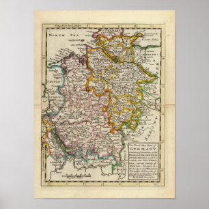 Das Nordwestteil von Deutschland Poster
