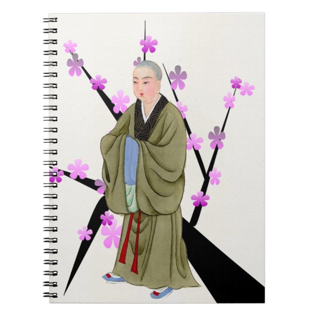 Das Notebook der buddhistischen Monk-Frau Notizblock (Vorderseite)