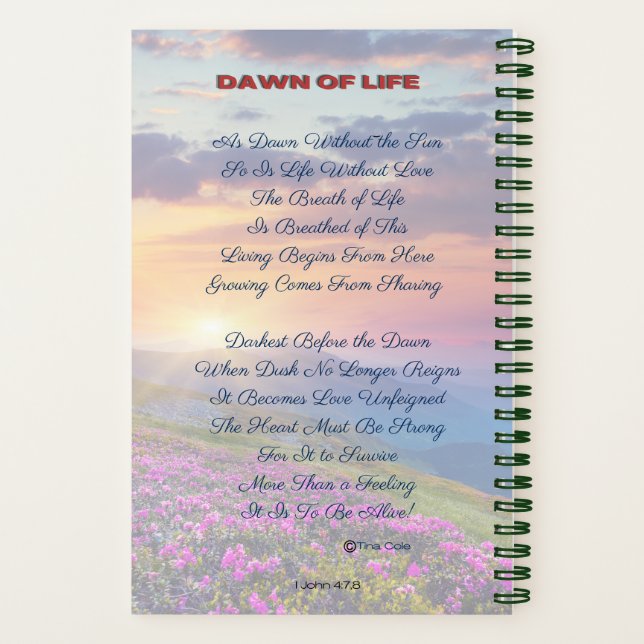 Das Notebook des perfekten Dichters Notizbuch (Rückseite)