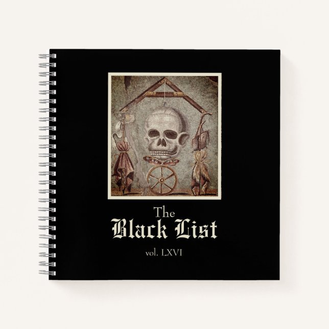 Das Notizbuch der Schwarzen Liste (Vorderseite)