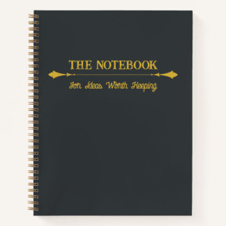 Das Notizbuch | Minimalistischer Charcoal-Gold-Jou