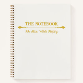 Das Notizbuch | Minimalistisches Elfenbein-Gold-Ta