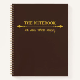 Das Notizbuch | Minimalistisches Espresso-Gold-Jou