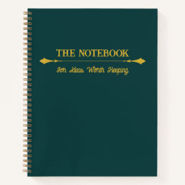 Das Notizbuch | Minimalistisches Smaragd-Gold-Tage