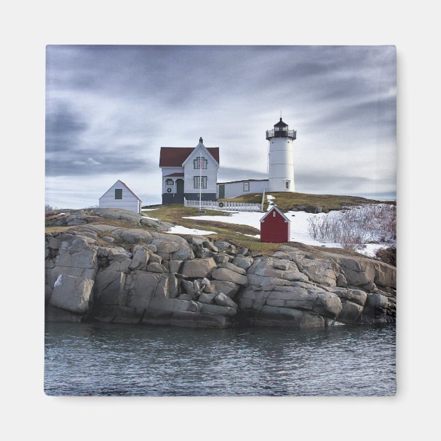 Das "Nubble" Cape Neddick Leuchtturm York, Maine Magnet (Vorne)