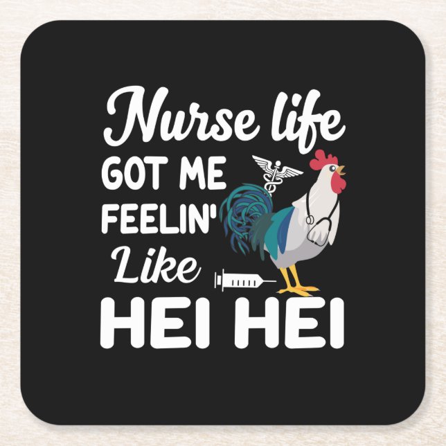 Das Nurse-Leben Got mir Feelin' like Rechteckiger Pappuntersetzer (Vorderseite)