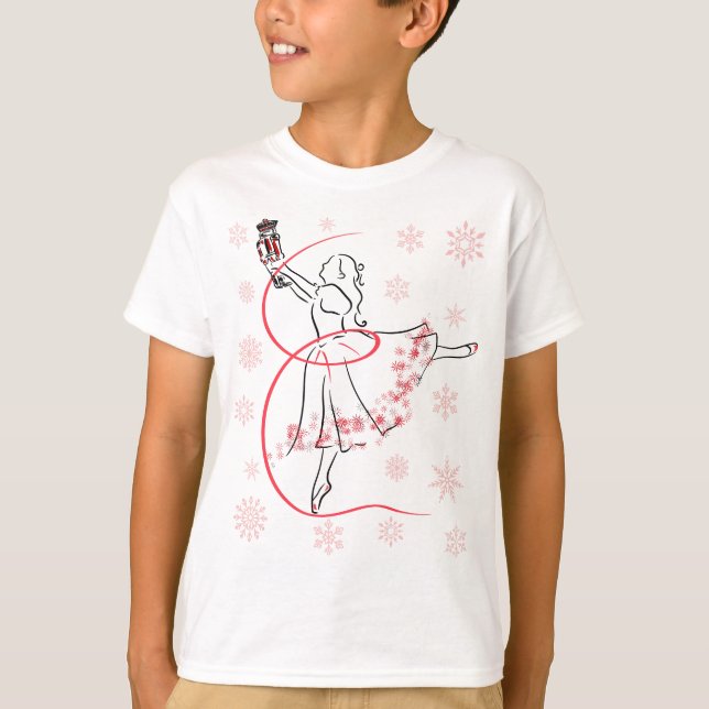 Das Nutcracker Ballet und Clara Weihnachtsfeiertag T-Shirt (Vorderseite)