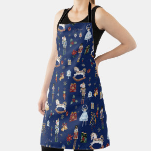 Das Nutcracker Weihnachtsballett Vintag Navy Blue Schürze