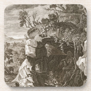 Das Nymphen-Echo geändert in Ton, 1731 (Stich Getränkeuntersetzer