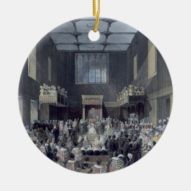 Das Oberhaus, Ihre Majestät, die das Sessio öffnet Keramik Ornament (Vorne)