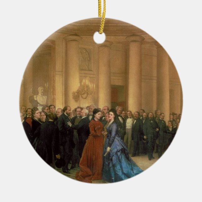 Das Odeon Theater, Paris, 1869 (Öl auf Leinwand) Keramikornament (Vorne)
