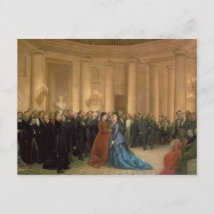 Das Odeon Theater, Paris, 1869 (Öl auf Leinwand) Postkarte