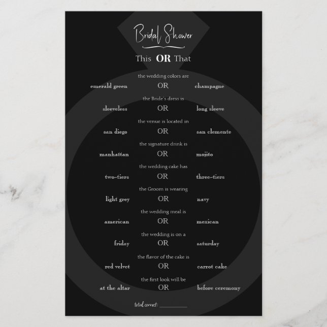 Das oder jenes - um Hochzeitsgeheimnisse abzuschaf (Vorderseite)