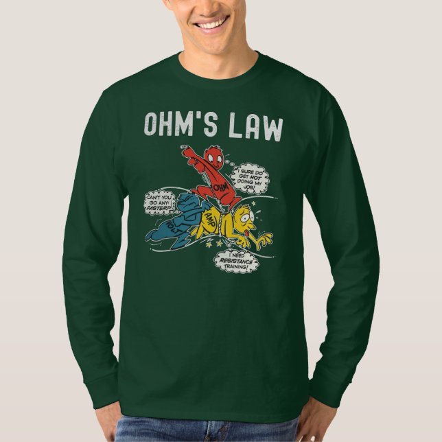 Das Ohm-Gesetz: Funny Electrical erklärt T-Shirt (Vorderseite)