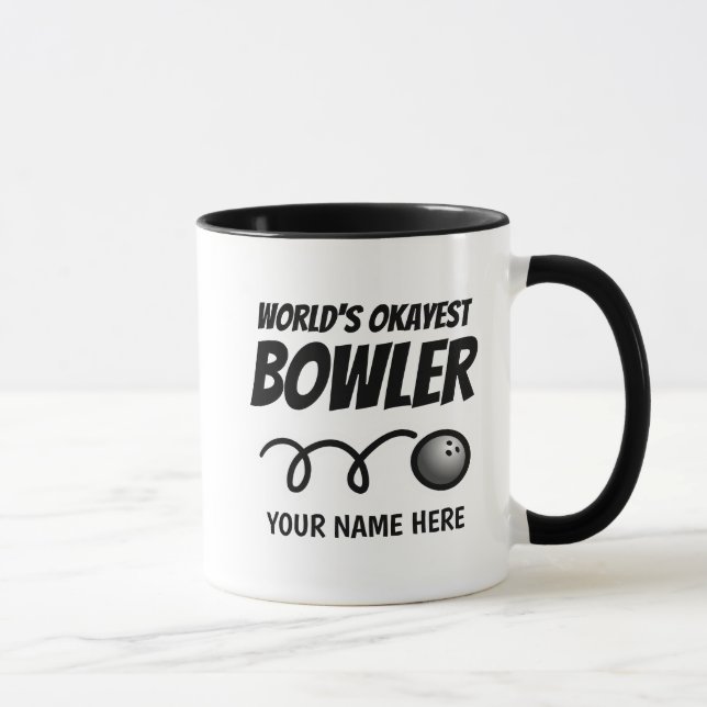 Das Okayest der Welt lustige Kaffee-Tasse Bowler Tasse (Rechts)