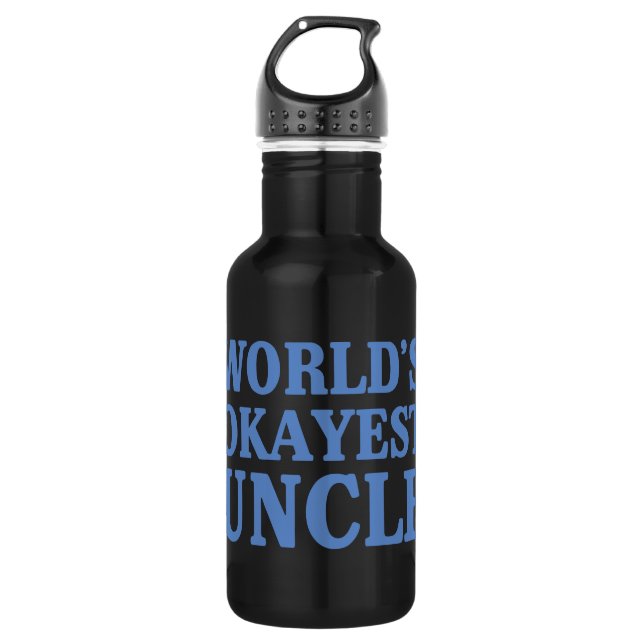 Das Okayest der Welt Onkel Trinkflasche (Vorderseite)