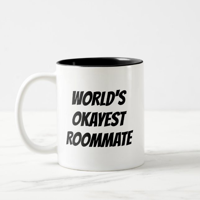 Das Okayest der Welt Zitat-Kaffee-Tasse Zweifarbige Tasse (Links)