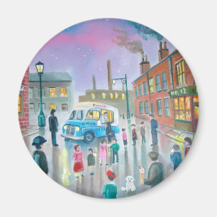 Das Ölgemälde von Ice Cream Van Magnet