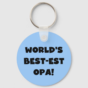 Das Opa der Welt beste schwarze Text-T-Shirts und Schlüsselanhänger