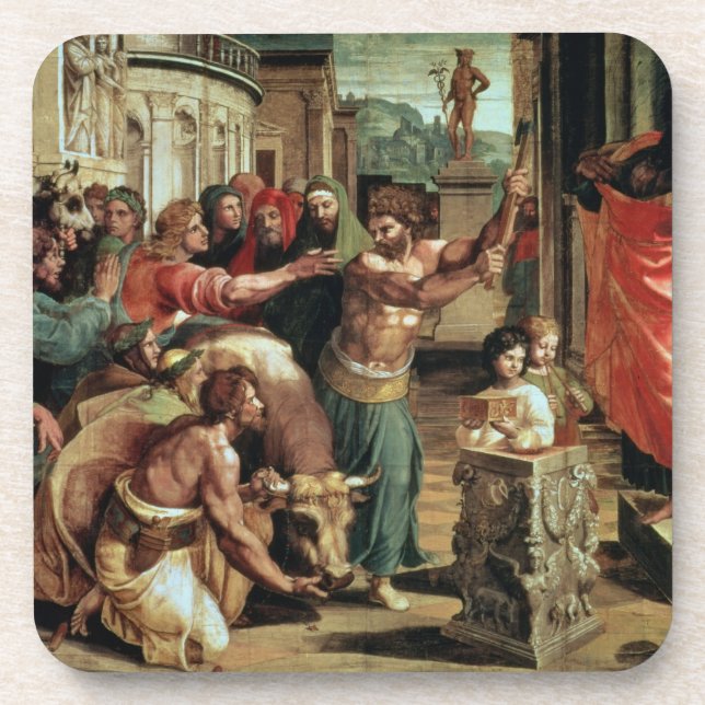 Das Opfer bei Lystra (Cartoon für das Sistine C Getränkeuntersetzer (Vorderseite)