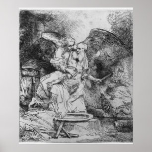 Das Opfer von Abraham, 1645 Poster