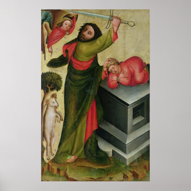 Das Opfer von Isaak aus dem hohen Altar Poster (Vorne)