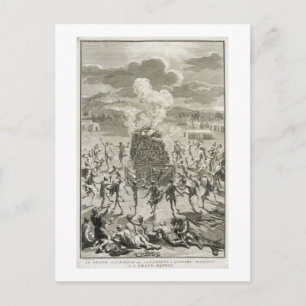 Das Opfer von Quitchi-Manitou oder der Großen Teic Postkarte