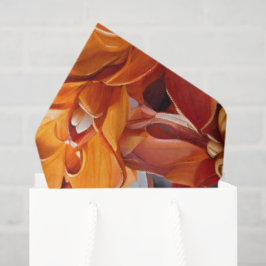 Das orange Blumenmuster-Design Seidenpapier