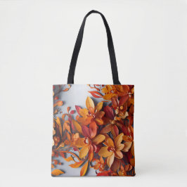 Das orange Blumenmuster-Design Tasche