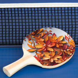 Das orange Blumenmuster-Design Tischtennis Schläger