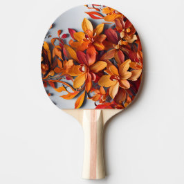 Das orange Blumenmuster-Design Tischtennis Schläger