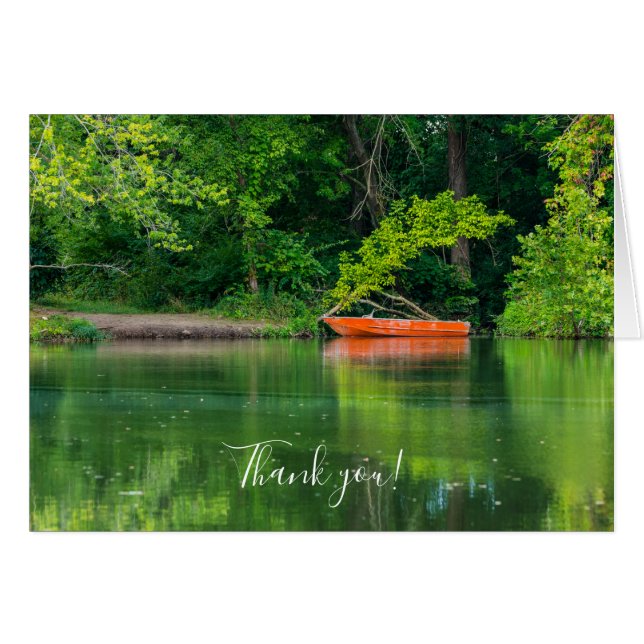 Das Orange Boot Dankeschön Card (Vorderseite (Horizontal))