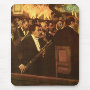 Das Orchester der Oper von Edgar Degas, Vintage Ar Mousepad