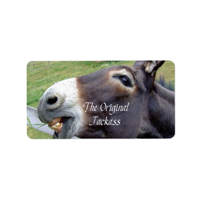 Das Original Jackass Funny Donkey Mule Farm Animal Adressaufkleber (Vorne)