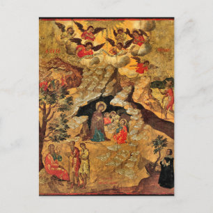 Das orthodoxe Christliche Krippensymbol Postkarte