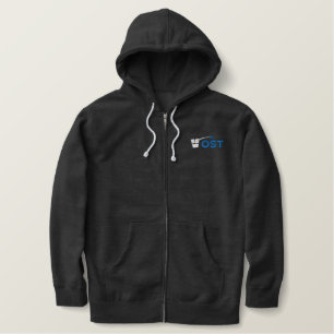 Das OST der Männer stickte ZipHoodie Bestickter Hoodie