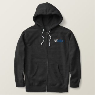 Das OST der Männer stickte ZipHoodie Bestickter Hoodie