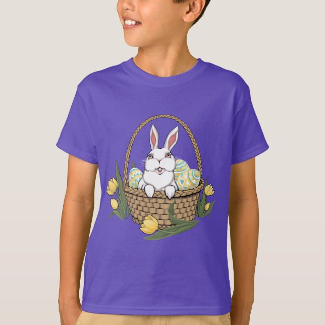Das Osterhemd des Kid's Bunny Basket Tee Shirt im  (Vorderseite)