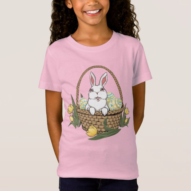 Das Osterhemd des Kid's Bunny Basket Tee Shirt im  (Vorderseite)