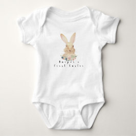 Das Ostern-Aquarellhäschen des Babys erstes mit Baby Strampler