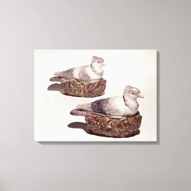 Das Paar der Töpferei Staffordshire Leinwanddruck (Vorderseite)